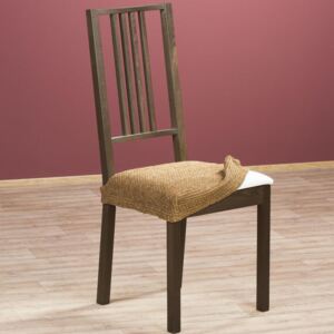 Luksusowe elastyczne pokrowce ZAFIRO brąz tytoniowy krzesła - siedzisko 2 szt. 40 x 40 cm