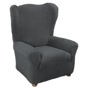 Super streczowe pokrowce GLAMOUR szare fotel uszak (sz. 70 - 85 cm)