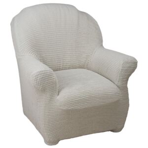 Super streczowe pokrowce GLAMOUR śmietankowe fotel (sz. 70 - 120 cm)