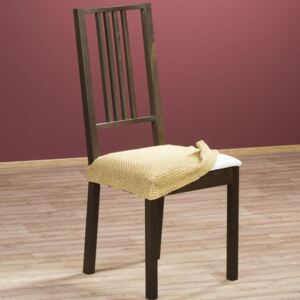 Luksusowe elastyczne pokrowce ZAFIRO gold krzesła - siedzisko 2 szt. 40 x 40 cm