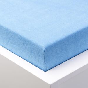Elastyczne frotte prześcieradło EXCLUSIVE niebieskie łóżko podwójne