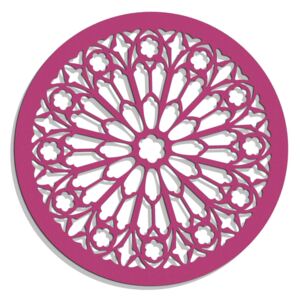 Rozeta dekoracyjna ORNAMENTI Notre Dame, różowa, 60 cm