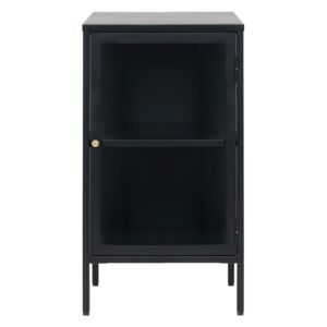 Czarna witryna Unique Furniture Carmel, wys. 85 cm