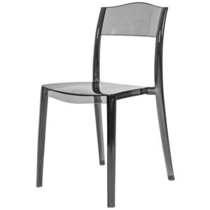 Krzesło Designerskie MIU transparentne szare kolor: szary transparentny , Materiał: poliwęglan
