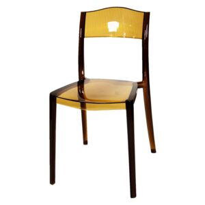 Krzesło Designerskie MIU transparentne brązowe kolor: brązowy transparentny, Materiał: poliwęglan