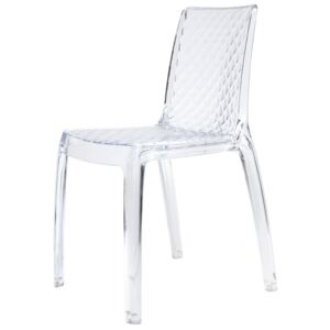 Krzesło Designerskie CARMEN w stylu Glamour transparentne bezbarwne kolor: bezbarwny (transparentny), Materiał: poliwęglan