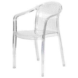 Krzesło Designerskie IMPERIALE komfort transparentne bezbarwne kolor: bezbarwny (transparentny), Materiał: poliwęglan