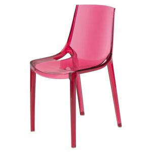Krzesło Designerskie PENGUIN nowoczesne transparentny czerwony kolor: czerwony transparentny, Materiał: poliwęglan