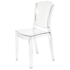 Krzesło Designerskie LOTUS Glamour transparentne bezbarwne kolor: bezbarwny (transparentny), Materiał: poliwęglan