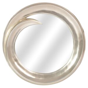 LUSTRO TYCHE srebrna rama okrągłe FI 74 kolor: srebrny, Materiał: poliuretan, rozmiar ramy: 74/74/7,5, rozmiar lustra: 55/55