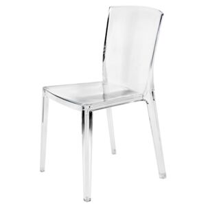 Krzesło Designerskie KING transparentne bezbarwne kolor: bezbarwny (transparentny), Materiał: poliwęglan