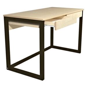 Industrialne biurko z szufladami 120x60 drewno