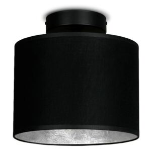 Czarna lampa sufitowa z detalem w srebrnym kolorze Sotto Luce MIKA Elementar XS CP