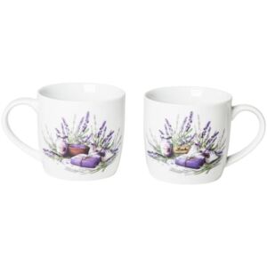 Banquet Kubki ceramiczne LAVENDER 360 ml 2 szt
