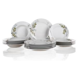 Banquet Porcelanowy zestaw talerzy OLIVES 18 szt