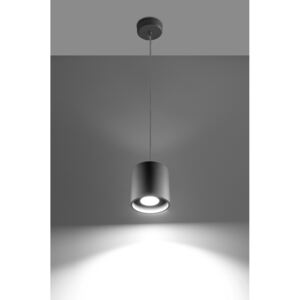 SOLLUX Okrągła lampa wisząca Orbis Szary walec LED! Oprawa Sufitowa Minimalistyczne Oświetlenie