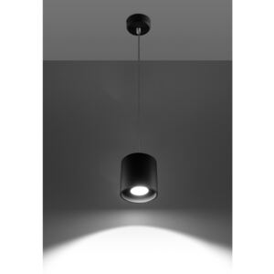 SOLLUX Okrągła lampa wisząca Orbis Czarny walec LED! Oprawa Sufitowa Minimalistyczne Oświetlenie