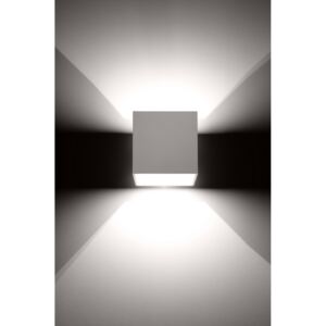 SOLLUX Kwadratowa lampa ścienna kinkiet Quad Biały kostka LED!