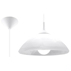 SOLLUX Elegancka i Zgrabna Lampa Wisząca PALLA 220 Skromne Oświetlenie Biały Zwis Sufitowy na Lince LED