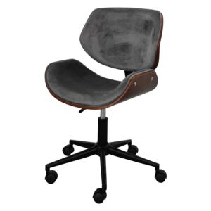 Krzesło velvet obrotowe Prato szare