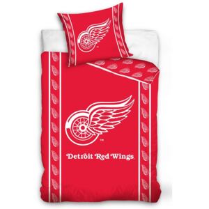 Pościel bawełniana NHL Detroit Red Wings Stripes, 140 x 200 cm, 70 x 90 cm