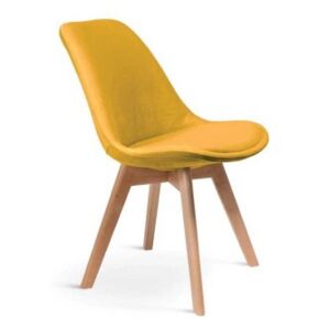 Krzesło tapicerowane Gugu nowoczesne tapicerowane drewniane nogi