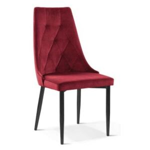 Krzesło tapicerowane Carry II nogi metalowe siedzisko tapicerowane glamour