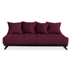 Sofa z ciemnoczerwonym obiciem Karup Design Black/Bordeaux