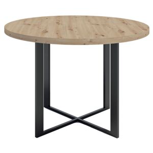 Okrągły stół z blatem Dąb artisan - Inger