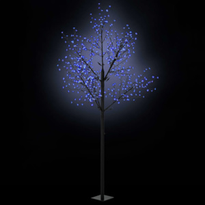 Kwitnące drzewko świąteczne, IP44, 300 cm, niebieskie LED