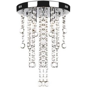 Okrągła lampa sufitowa z kryształkami - E992-Rosela