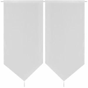 2 białe płócienne zasłony/firany do kuchni 60 x 120 cm