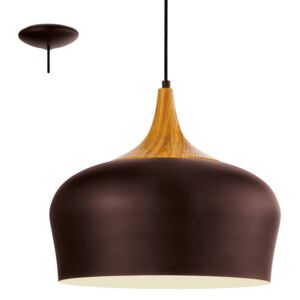 Lampa wisząca Eglo Obregon 95385 zwis oprawa żyrandol 1x60W E27 brąz