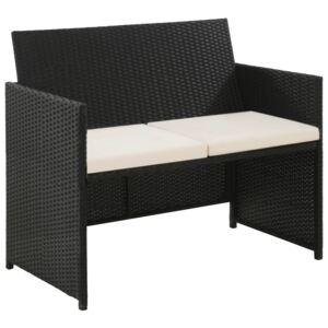 Sofa 2-osobowa PERVOI, czarna, 100x56x85 cm