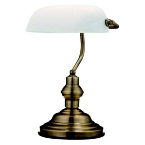 Lampa lampka oprawa gabinetowa Globo Antique 1x60W E27 biała, patyna 2492 >>> RABATUJEMY do 20% KAŻDE zamówienie !!! - wysyłka w 24h
