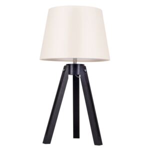 Lampa oprawa stołowa Spot Light Tripod 1x60W E27 czarny/chrom/beżowy 6112004