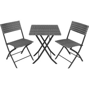 Meble ogrodowe, balkonowe, technorattan, Trevi szary