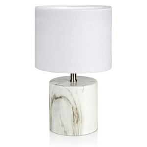 Markslojd Ines 106345 lampa stołowa lampka 1x40W E14 biały marmur