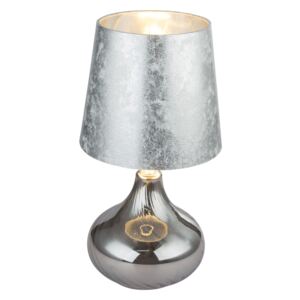 Globo Johanna 24000SS Lampa lampka stołowa 1x60W E27 srebrna/szkło przydymione