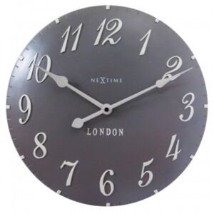 Zegar ścienny NEXTIME London Arabic, szary