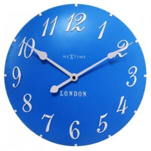 Zegar ścienny NEXTIME London Arabic, niebieski