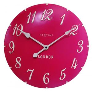 Zegar ścienny NEXTIME London Arabic, różowy