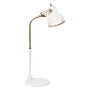 Biała lampa stołowa z LED SULION Bang
