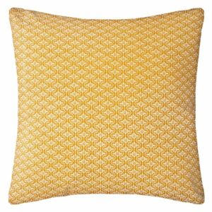 Kwadratowa poduszka ozdobna w kolorze ochry, żółta poducha dekoracyjna na kanapę, 38 x 38 cm