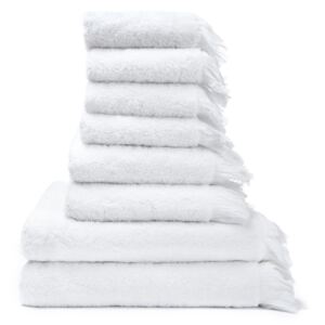 Zestaw 8 białych ręczników i ręczników kąpielowych Casa Di Bassi Bath