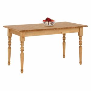 Piękny, sosnowy stół z toczonymi nogami, 120 cm, olejowany