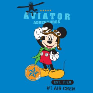 Dywan Disney Kids Mickey Aviator, druk cyfrowy, 120 x 168 cm