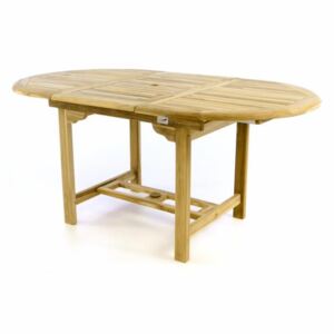 Stół ogrodowy wykonany z drewna tekowego DIVERO - 120/170 cm