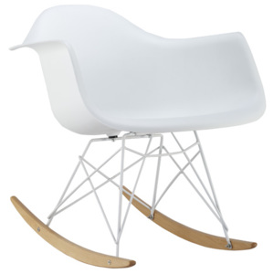Krzesło na biegunach Mondi II, dł.62 x sze.45 x wys.73 cm - białe