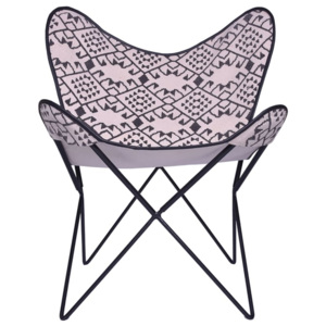 Bhp Krzesło butterfly, tkanina, czarno-białe, B412674